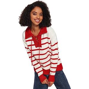 Trendyol FeMan Regular fit Basic Polo Neck Knitwear Trui, Rood, S, Rood, S