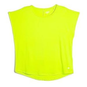 Koton Basic Sport T-shirt met ronde hals voor dames, Neon Groen (Ny0), XL