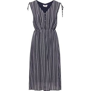 IKITA Dames zomerjurk 15922478-IK01, donkerblauw wit, L, zomerjurk, L