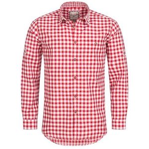 STOCKERPOINT Klederdracht overhemd 'Franzl'  rood / wit