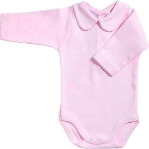 BABIDU Babybody met lange mouwen van 100% katoen, baby-body met elegante kraag, zachte en ademende stof, hypoallergeen voor de gevoelige huid, uniseks kleding voor baby's en meisjes