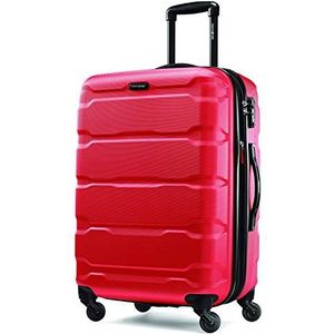 Samsonite Omni Pc Hardside Uitbreidbare Bagage met Spinner Wielen, Rood, Checked-Large 28-Inch, Omni Pc Hardside Uitbreidbare Bagage met Spinner Wielen