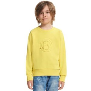 Inter Embossed Collection, uniseks sweatshirt met ronde hals, geel, 14 jaar