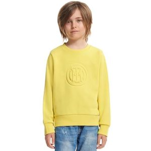 Inter Embossed Collection, uniseks sweatshirt met ronde hals, geel, 4 jaar