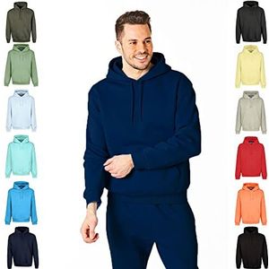 RIPT Essentials RCSWT763 Heren Hooded Soft Touch Loungewear Hoodie Sweatshirt Top, Marineblauw, S