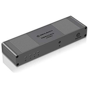 Oehlbach Highway Switch - HDMI 2.0 distributeur 3:1 - UltraHD HDMI-adapter met afstandsbediening (3 in 1 out schakelaar, 4K, HDR, Dolby Vision, 3D, 1080p, 2160p, UHD, 4K met 60Hz) - metallic bruin