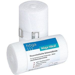 Höga -Ideaal duurzaam elastisch ideaal bindmiddel, 8 cm x 5 m, met korte trek, ca. 95% rekbaar, verpakking van 2 (2 x 1 bindmiddel)