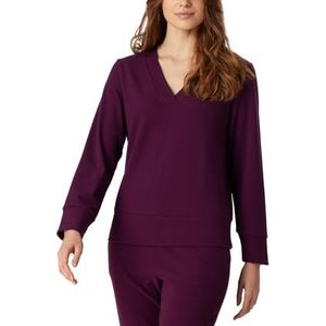 Schiesser Dames sweatshirt slaapshirt warm en knuffelig lounge-mix + relax, pruim, 36, Pflaume, 36