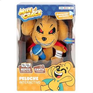 COLORBABY Mikecrack interactieve pluche hond, Mike.Exe, met muziek, opname en spraakweergave, YouTube-karakter speelgoed, 29 cm, zingen stip, exe, herhaling, wat je zegt (85425)