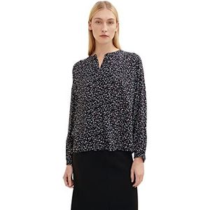 TOM TAILOR Dames Blouse met patroon 1034471, 30928 - Black Dot Design, 36