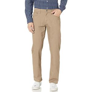 Amazon Essentials Relaxed-fit 5-pocket Stretch Twill Pant Casual, Khaki, 28W x 28L