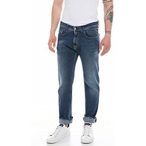 Replay Rocco Powerstretch denim jeans voor heren, 007, donkerblauw, 28W x 30L