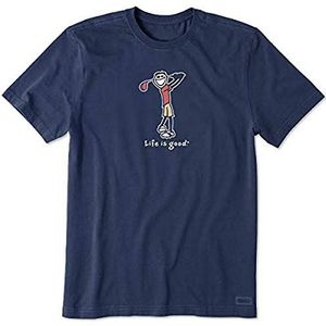 Life Is Good Mannen Vintage Crusher T-shirt Golf Jake Vintage Crusher Outdoor Jake Graphic T-shirt