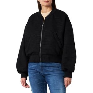 LIBBI Dames blouson jack sweatshirt, zwart, XL