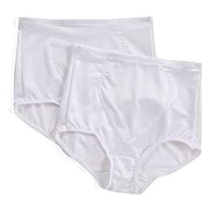 Bali Women's Shapewear Tummy Panel Brief Firm Control 2-Pack, White, 3X