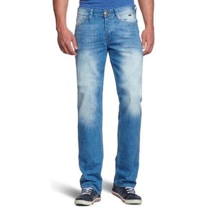 Cross Jeans Antonio Jeans voor heren, blauw (Mid Blue Used), 34W x 38L