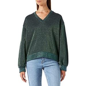 Replay Dames W3644A Sweatshirt, 280 Green Lurex, XL
