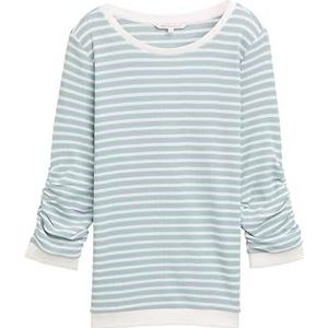 TOM TAILOR Denim Sweatshirt voor dames, 38894 - Anitique Rose White Stripe, XXL