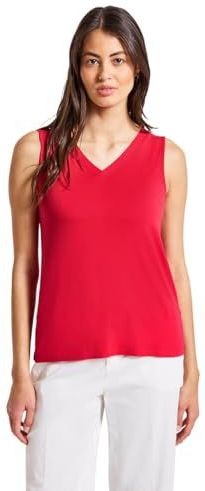 Street One Dames V-hals top in Rood, in size: 34
