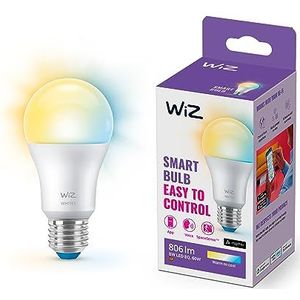 WiZ Lamp E27 - Warm- tot Koelwit Licht - Slimme LED Lamp - 60 W - Verbind met Wi-Fi - Gemakkelijk te Bedienen