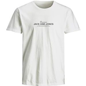 JACK & JONES Jprblaferris T-shirt voor heren, ronde hals, FST Pls, wit (bright white), 4XL