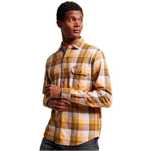 Superdry Vintage flanel shirt heren sweatshirt, Orange Twill Check, XL