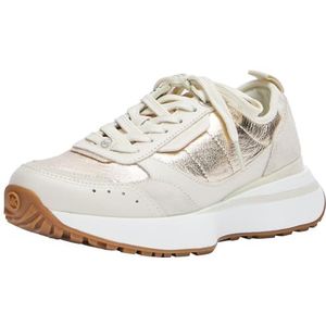 Michael Kors Flynn Trainer, damessneakers, Crème, 36 EU