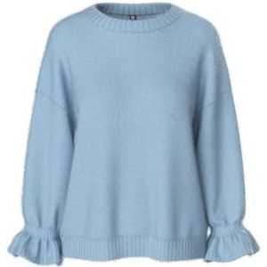 Pcjimma Ls O-Neck Cuff Knit Pwp Bc, Airy Blue., L