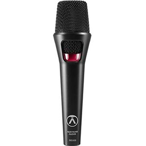 Austrian Audio OD303 podiummicrofoon met open Acoustics-technologie (brede frequentieband, feedbackstabiliteit, open design, met geïntegreerde 3D Pop Noise diffuser, uniek geluid), zwart