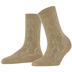FALKE Dames Sokken Argyle Vibe W SO Wol Gedessineerd 1 Paar, Beige (Dune 4086), 39-42