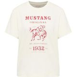 MUSTANG - Shirt - Offwhite - Dames - Stijl Floris - Korte Mouwen
