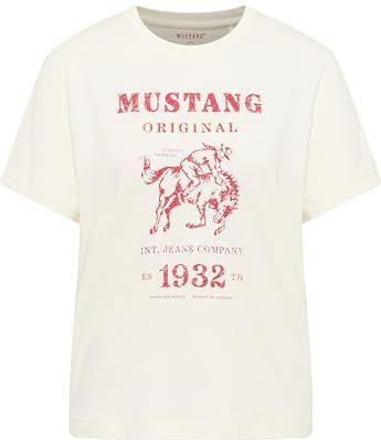 MUSTANG - Shirt - Offwhite - Dames - Stijl Floris - Korte Mouwen