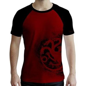 ABYstyle Game Of Thrones Targaryen T-shirt heren, rood en zwart, XL