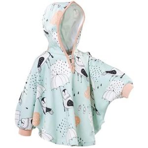IGI Natur Babybekleidung Biologische babyponcho, 100% biologisch katoen, GOTS-gecertificeerd, groen, 5-6 Jahre