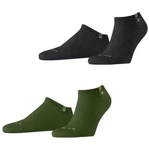 Burlington - Everyday - Korte Sokken - Groen Forest - Multipack 2 Paar