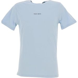 Teddy Smith Heren T-shirt Soy 2 MC Pastel Blue Maat XL, Pastel Blauw, XL
