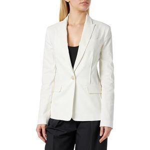 Pinko GHERA linnen jas stretch met knoop parelmoer look, Z07_Witte zijde, 34