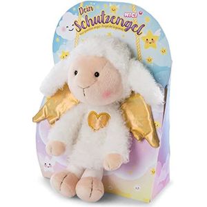 NICI Knuffel beschermengel La La Lammie 30cm in geschenkdoos ��– Schapenknuffel voor meisjes, jongens en baby's – Pluizig knuffeldier om te knuffelen, spelen en cadeau te doen – Pluche dieren, Wit/Goud