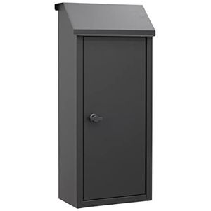 ARREGUI Pakketbrievenbus oor Leveringen SP008NG-P | Bezorgingsbrievenbus | Krantenbus met Draai knop | Pakketbriefkast |Grote Capaciteit | Verticale Brievenbus voor Post | Pers | Reclame | Zwart