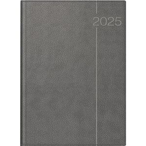 rido/idé Boekkalender model Conform (2025), 1 pagina = 1 dag, A4, 384 pagina's, kunstleren omslag Derby, grijs