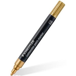 STAEDTLER 349-11 Lumocolor Acryl Paint Markers, 2.4mm Lijnbreedte - Goud (Doos van 10)