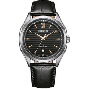 Citizen Heren horloges analoog Eco-Drive, Solar 32023842, zwart, Eén maat, Riemen.