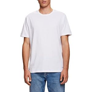 edc by Esprit Jersey T-shirt met print achter, 100% katoen, wit, XS