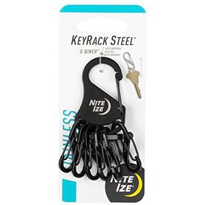 Nite Ize KeyRack Steel Multitool-sleutelhanger, heren, zwart, M