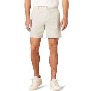 Amazon Essentials Heren Classic-Fit 7"" Comfort Stretch Chino Short, Stone, 29