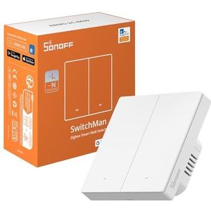 SONOFF - ZBM5 - Slimme Lichtschakelaar - 2 Knoppen - Zigbee 3.0