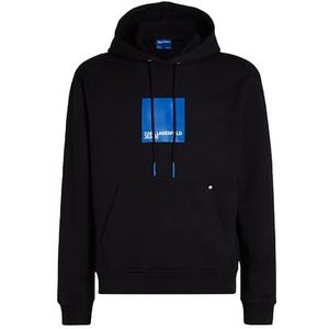 Karl Lagerfeld Jeans, Heren, Box Logo Hoodie, Regular Fit, Zwart, XXL