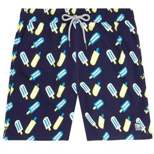Tom & Teddy Zwemshort Blue & Lime Ice Lollie in maat M voor volwassenen, hoogwaardige badmode geïnspireerd op de Australische strandlifestyle voor vader en zoon, blauw, M