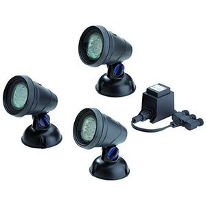 OASE 50530 LunAqua Classic LED Set 3 - LED-koplamp voor tuinverlichting | onderwaterverlichting voor gebruik in vijver, tuinvijver, zwemvijver, visvijver, zwembad, fontein en buiten