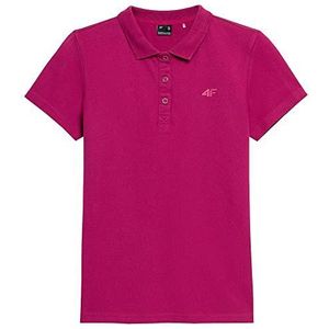 4F T-shirt F585 kleur donkerroze, maat S voor dames, Donker Roze, S